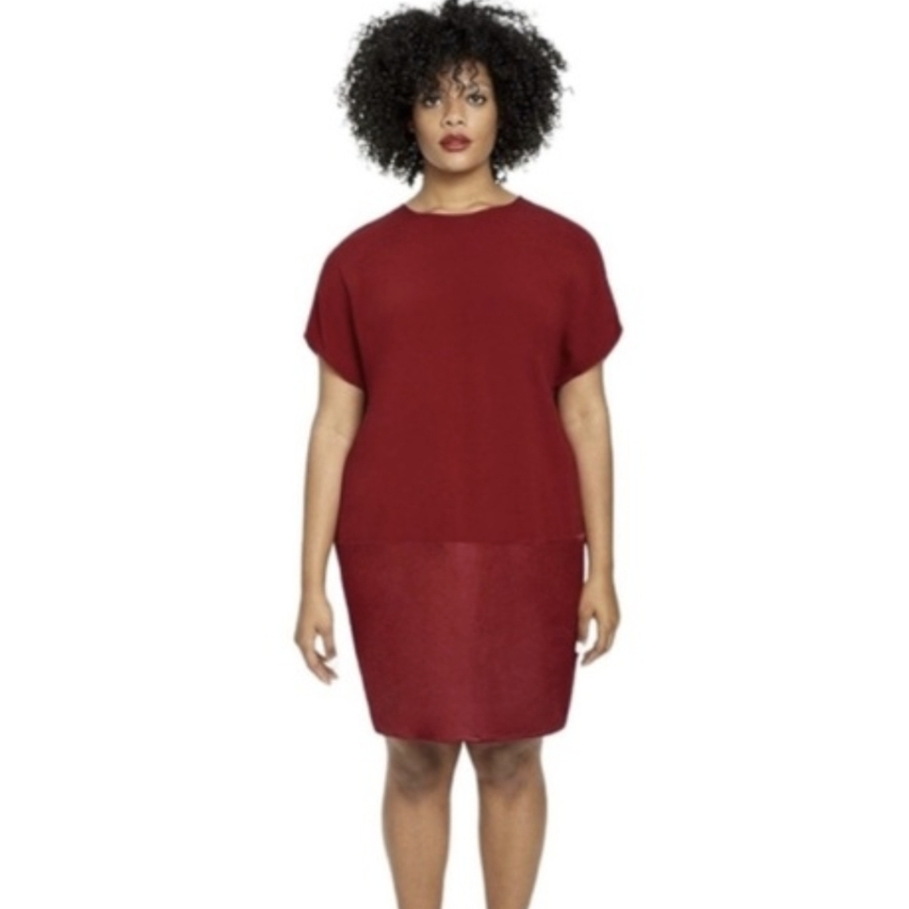 Universal Standard Red Avenir Crepe Dress M 18 20 Plus